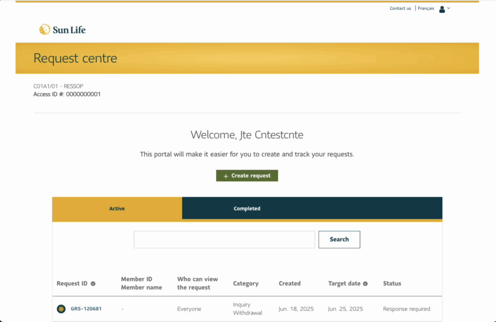 Plan Sponsor Request Centre - Digitizing B2B Service Operations